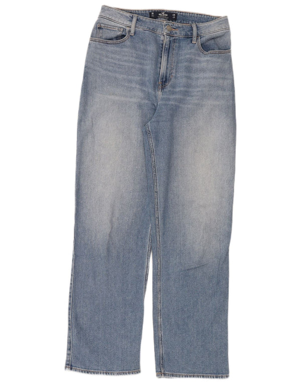 Hollister Dame Far Lige Højtaljede Jeans US 7 Medium W28 L31 Blå