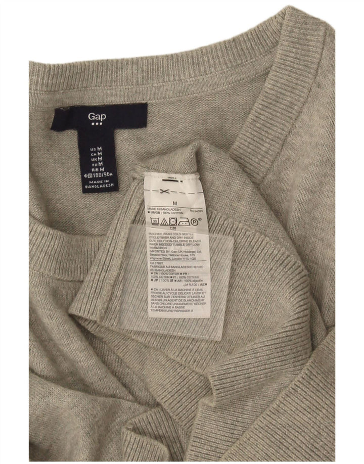 Gap Herre Boat Neck Jumper Sweater Medium Grey Flecked Bomuld