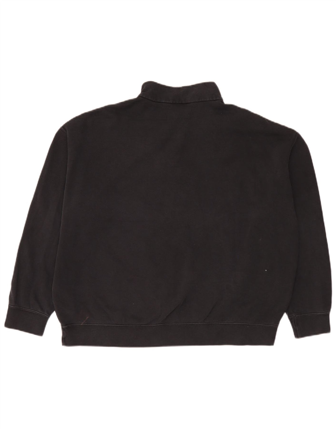 Nike Dame 1/4 Zip Oversized Sweatshirt Jumper UK 10 Lille sort bomuld