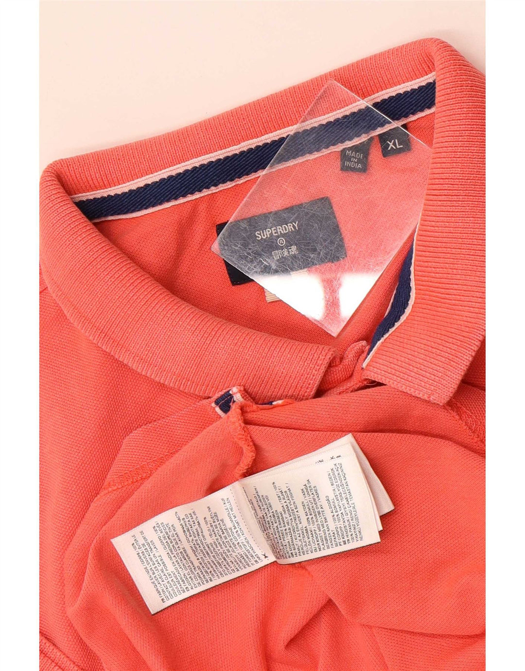 Superdry herre poloshirt XL orange bomuld