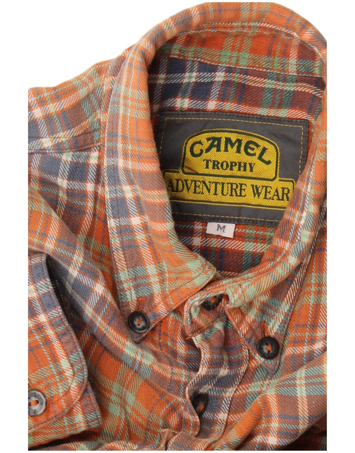 Camel Active Flanelskjorte til mænd Medium Orange Ternet
