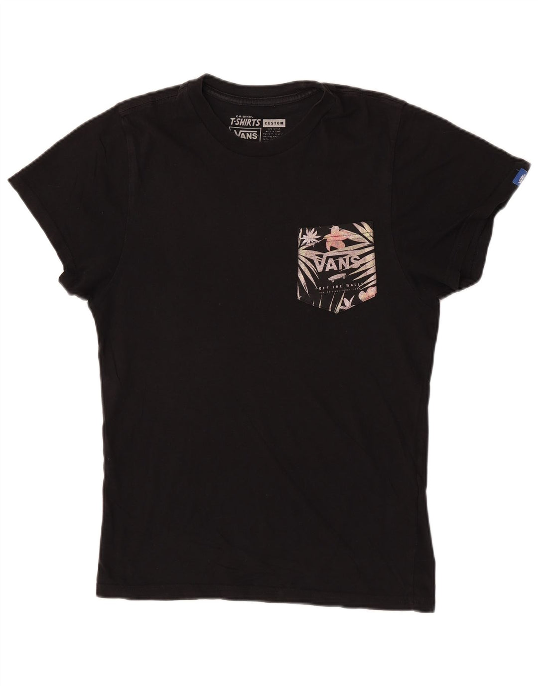 Vans Herre grafisk T-shirt Top Lille sort blomstret bomuld