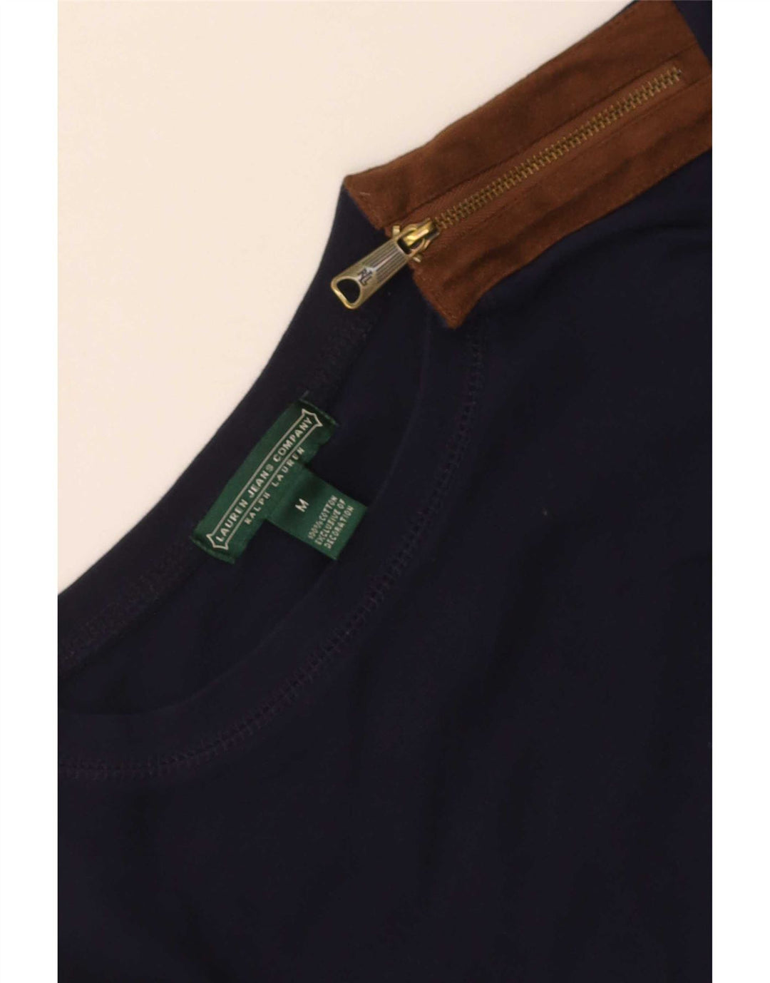 Ralph Lauren Dame Ride Top Langærmet UK 12 Medium Navy Blue