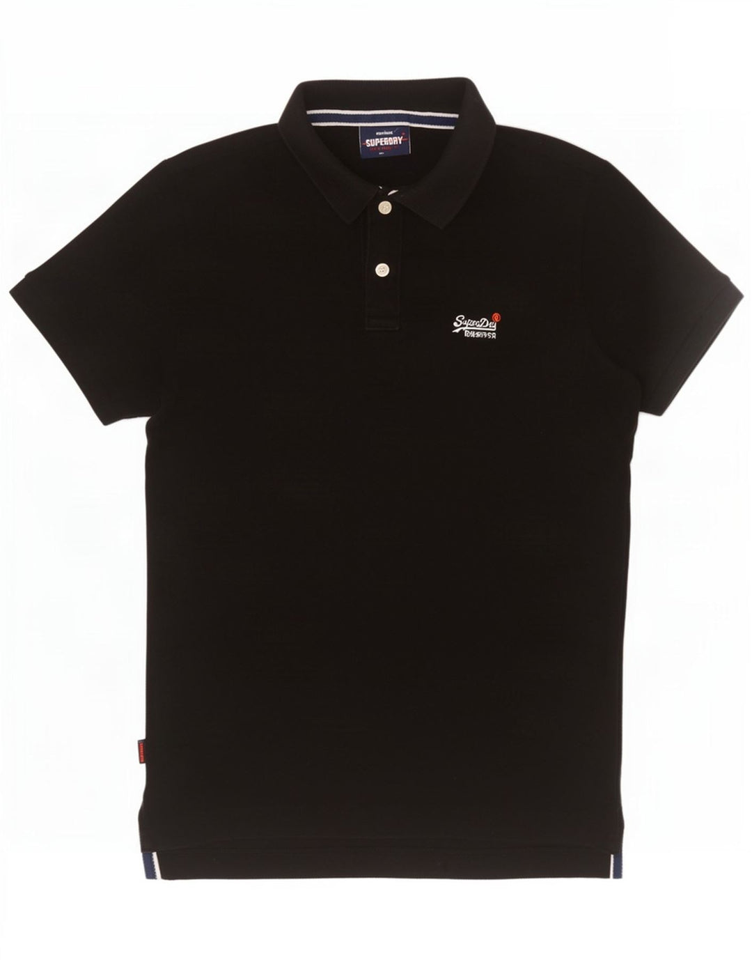 Superdry Polo shirt til mænd, medium sort bomuld