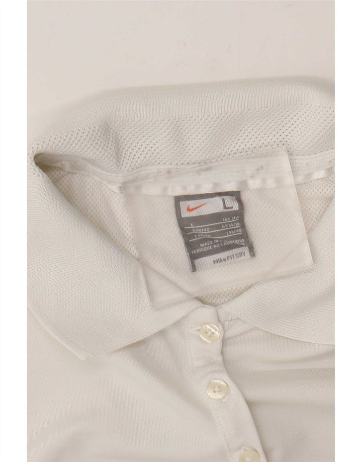 Nike Dame Polo Shirt UK 14/16 Large White