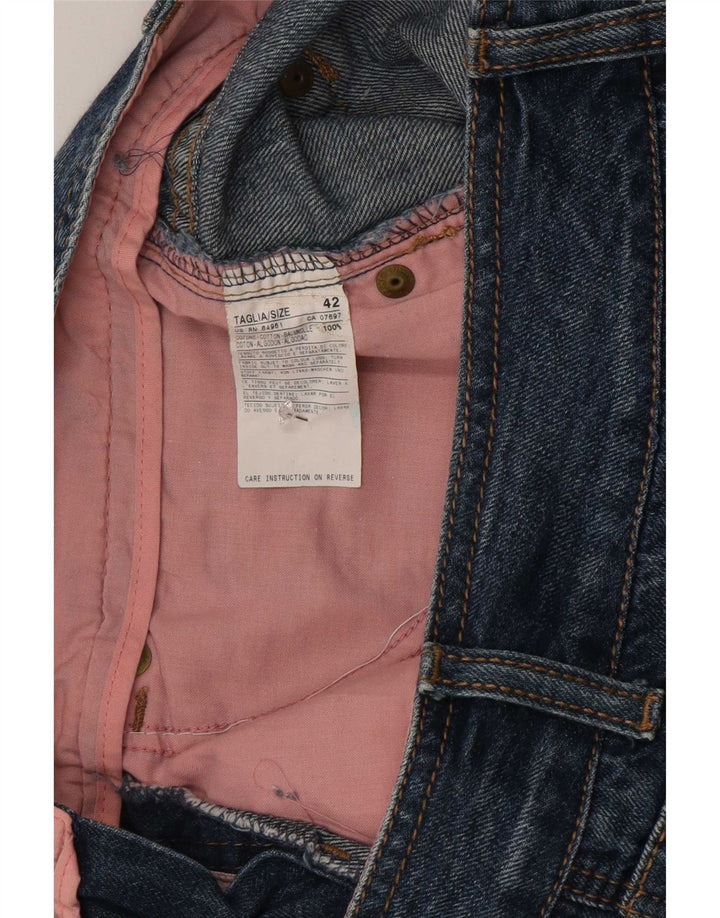 Benetton Dame denim Shorts IT 42 Medium W30 Blå Bomuld