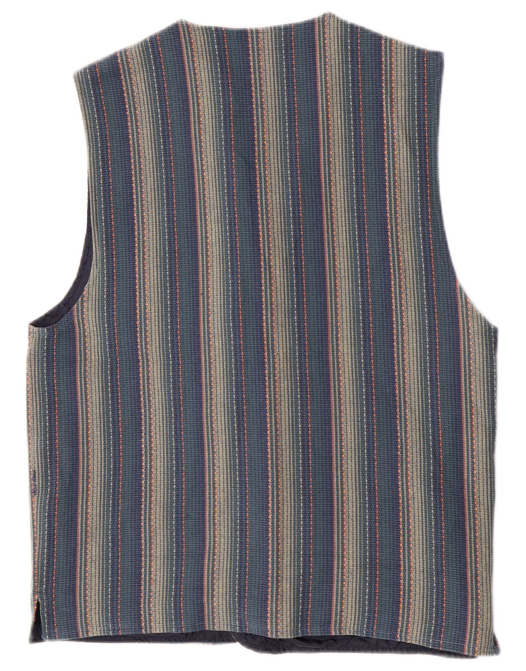 Cartouche Herre Gilet UK 38 Mellemblå stribet bomuld