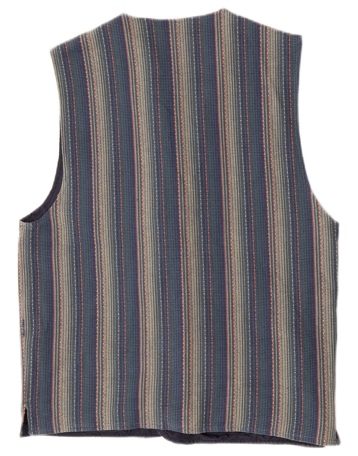 Cartouche Herre Gilet UK 38 Mellemblå stribet bomuld
