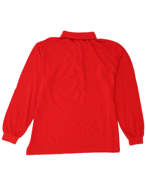 Lacoste Langærmet Polo Shirt til mænd Størrelse 6 XL Rød Bomuld