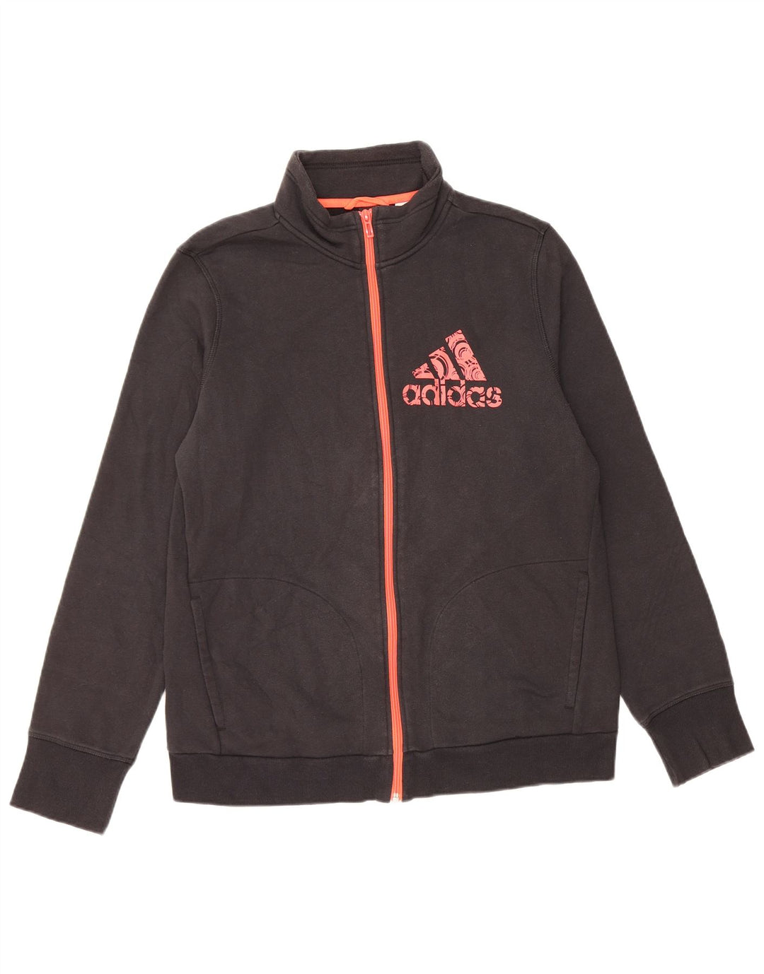 ADIDAS Grafisk træningsdragt topjakke til kvinder UK 16 Large Grå
