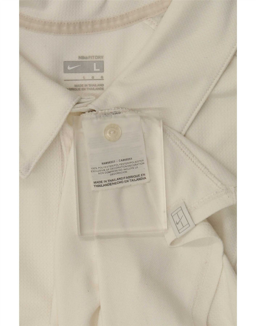 Nike Poloskjorte til mænd, stor hvid Colourblock Polyester
