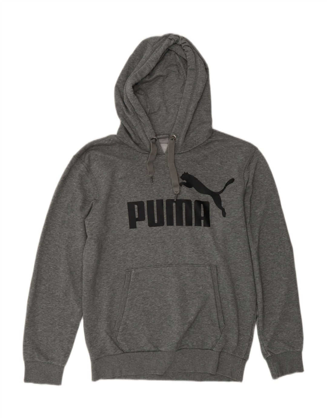 PUMA Grafisk hættetrøje til mænd, lille grå flækket polyester