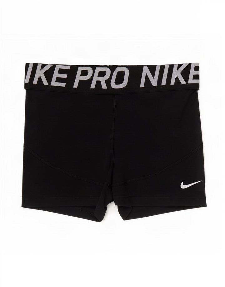 Nike Graphic Sports Shorts til kvinder UK 8 Small Black Polyester