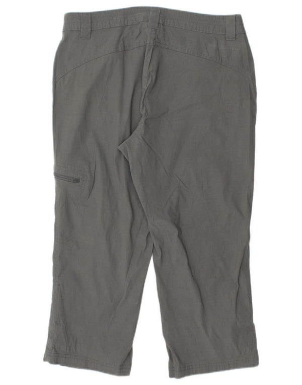 EDDIE BAUER Lige Capri-bukser til kvinder US 6 Medium W28 L20 Grå Nylon