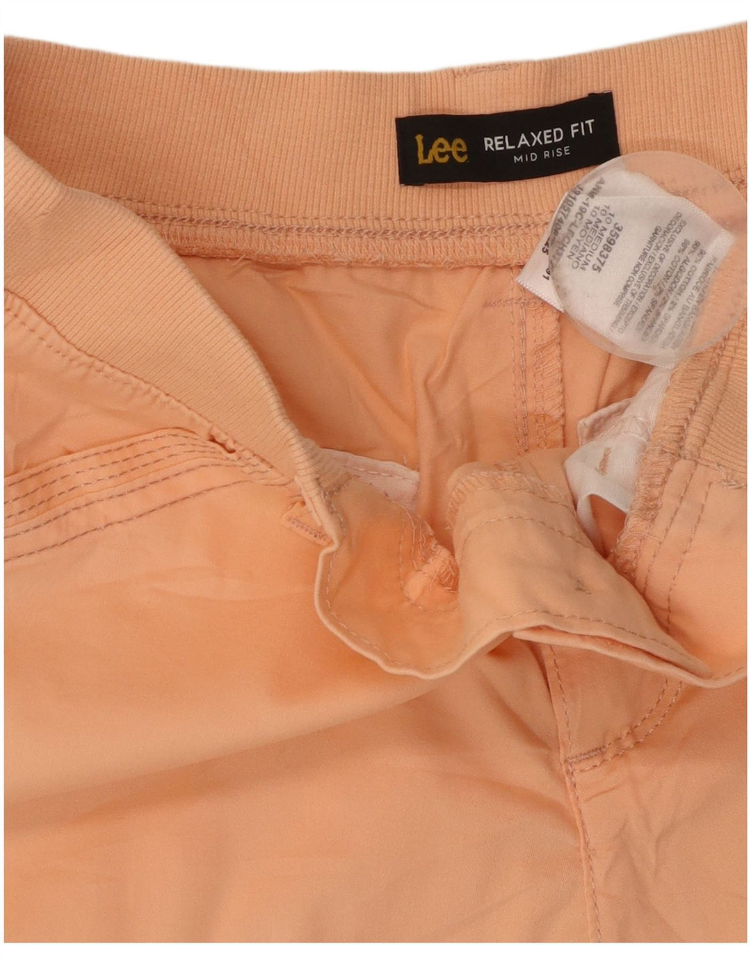 Lee Womens Relaxed Fit Cargo Shorts US 10 Large W32 Orange Bomuld