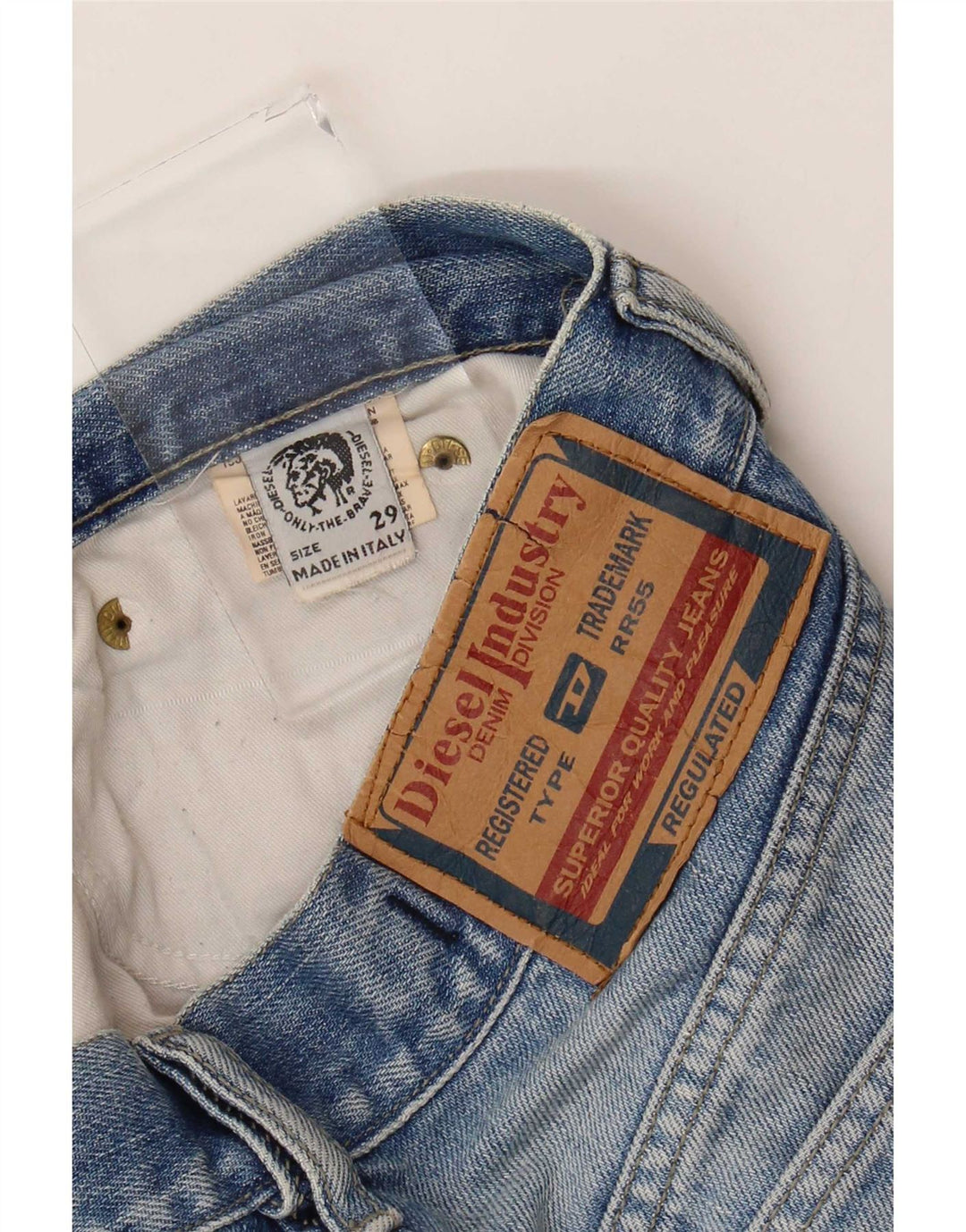 Diesel Straight Jeans til mænd W29 L30 Blå Bomuld