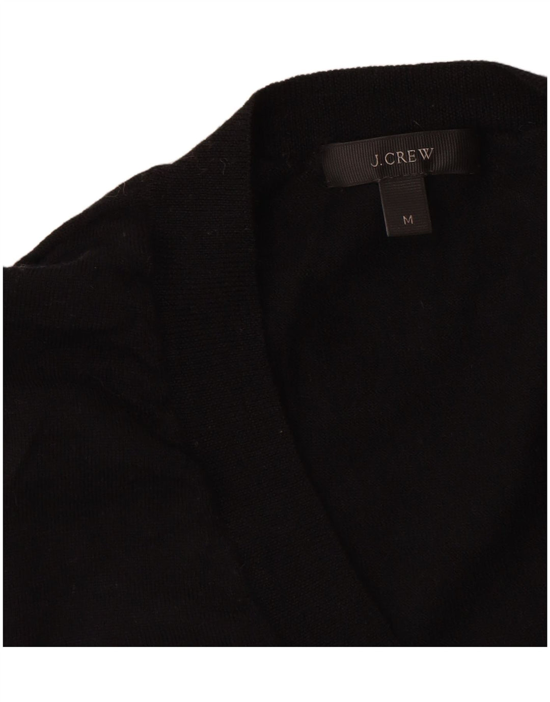 J. Crew Dame V-hals sweater UK 12 Medium Sort Merinould