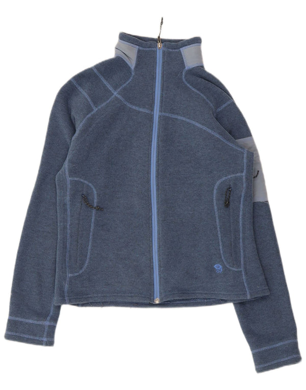 MOUNTAIN HARDWEAR Dame Polartec træningsdragt Topjakke UK 14 Medium Blue