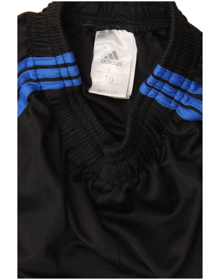 ADIDAS Boys Manchester United Grafiske træningsdragtsbukser 15-16 år Sort