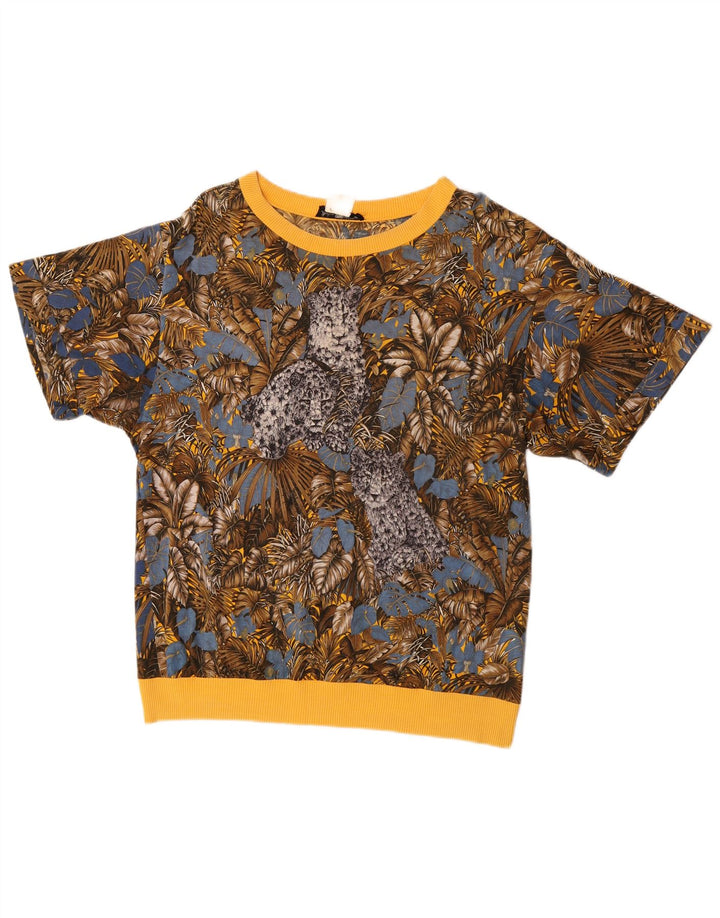 Salvatore Ferragamo Dame Grafisk T-Shirt Top UK 16 Large Multicolored Tr