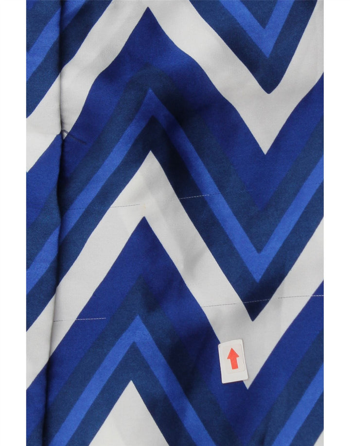 Ralph Lauren Dameskjortebluse UK 18 XL Blå Chevron Polyester