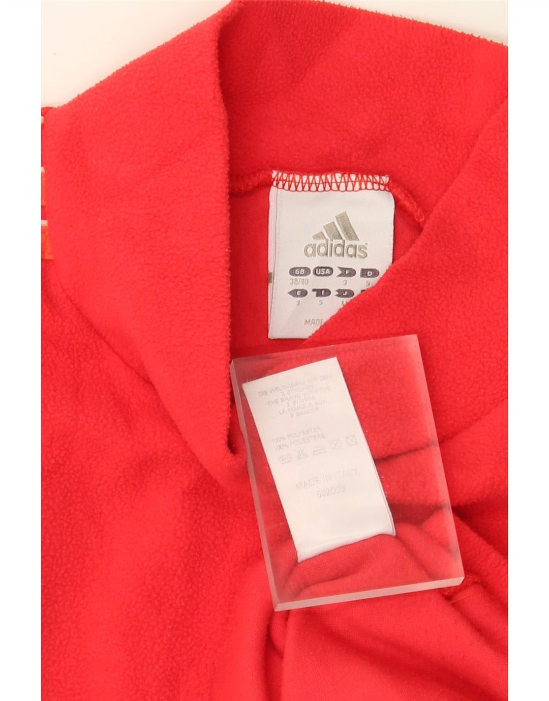 Adidas Herre Fleece Jumper UK 38/40 Medium Rød Polyester