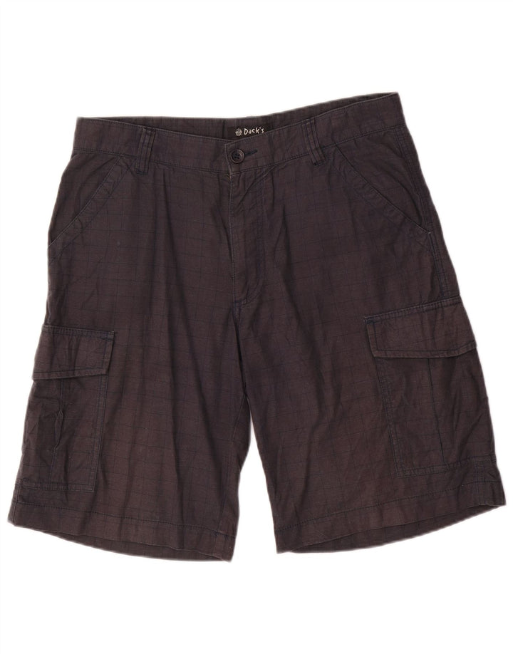 Dacks Herre Cargo Shorts IT 50 Large W32 Marineblå Geometrisk Bomuld