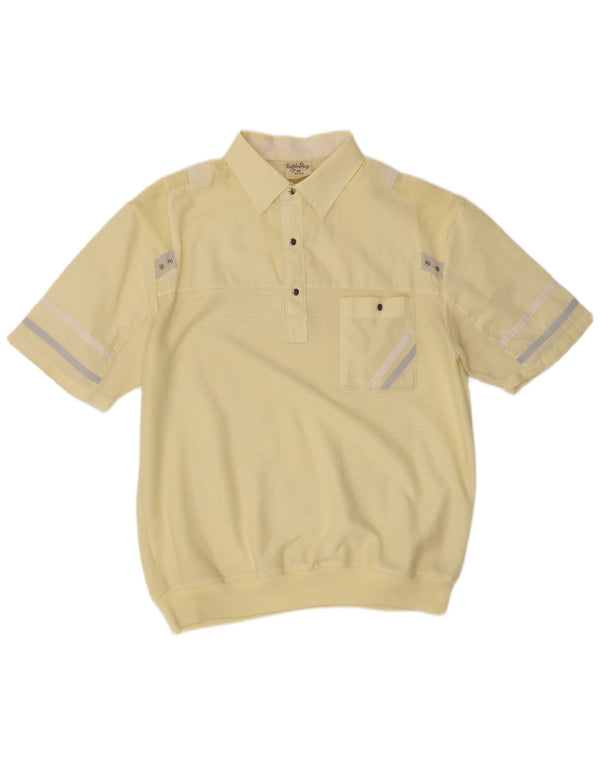 Angelo Litrico Mens Pullover Shirt IT 48/50 Medium Yellow Striped