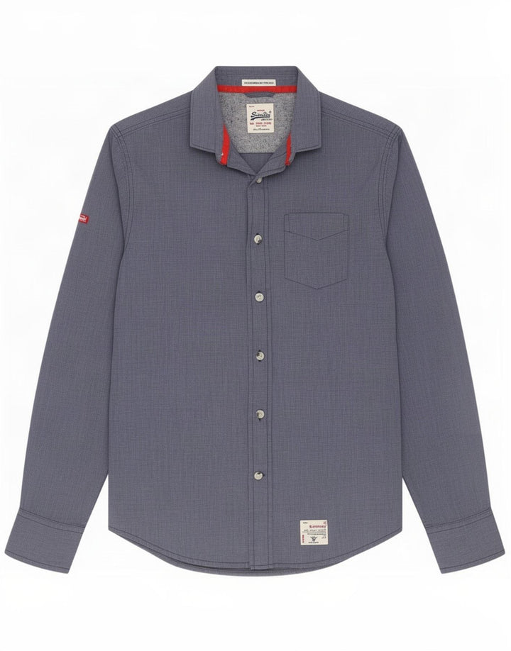 Superdry Herreskjorte Medium Blue Cotton