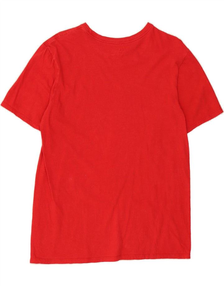 NIKE Womens Athletic Cut Graphic T-Shirt Top UK 14 Medium Red Cotton Vintage Nike and Second-Hand Nike from Messina Hembry 