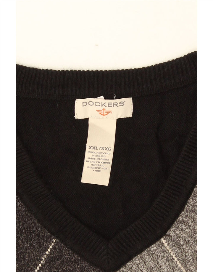 Dockers Herrevest Tank Top 2XL Sort Argyle/Diamond Akryl