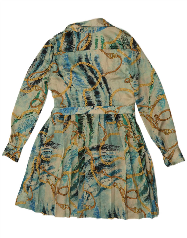 Guess By Marciano Kvinders abstrakt mønster A-line kjole US 6 Medium Blue