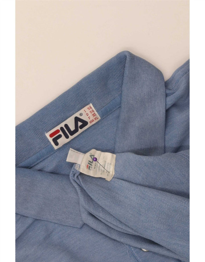 Fila Polo Shirt til mænd XL Blå Bomuld