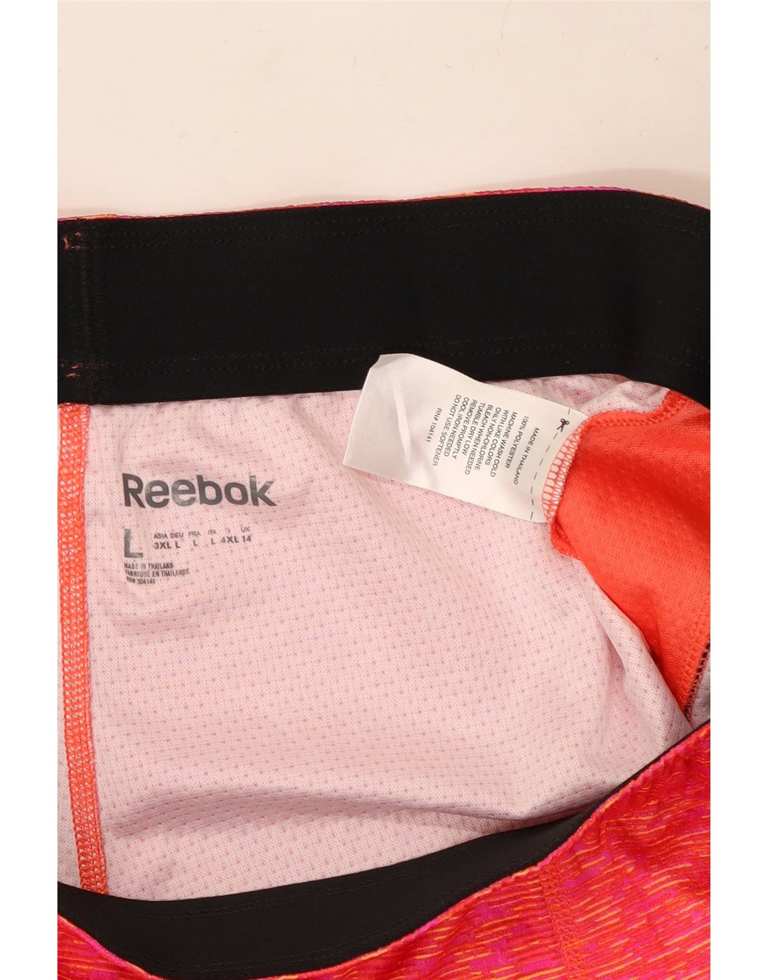 Reebok Sportshorts til kvinder UK 14 Large Pink Flecked Polyester