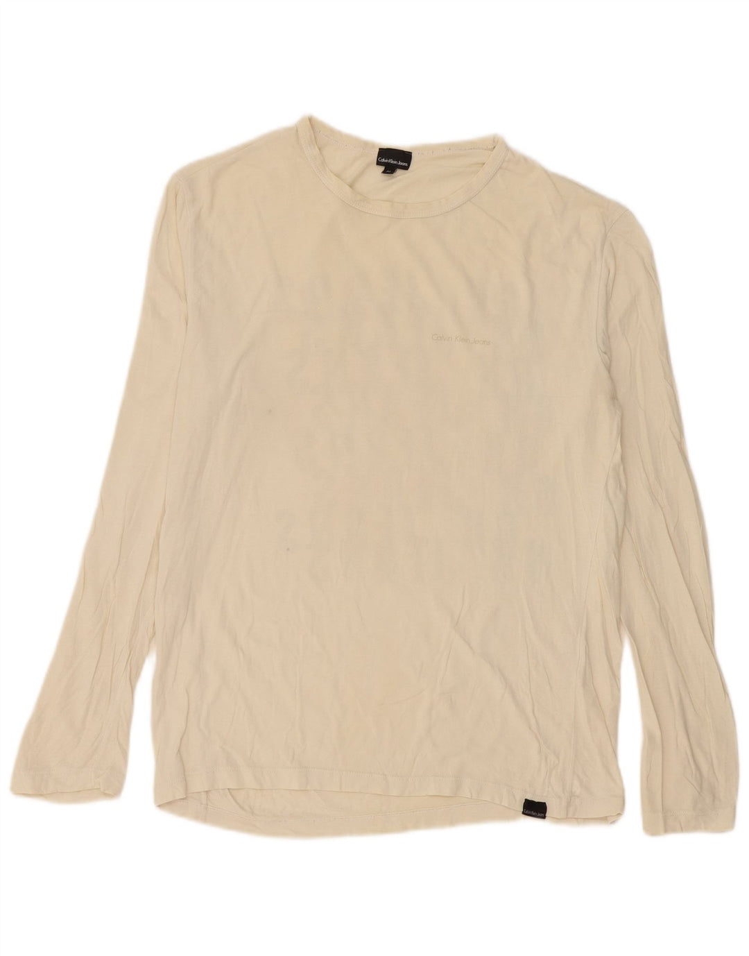 Calvin Klein Jeans Herre Grafisk Top Langærmet Medium Beige Bomuld