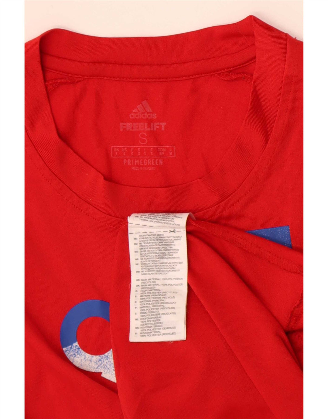 Adidas Grafisk T-shirt top til mænd, lille rød polyester