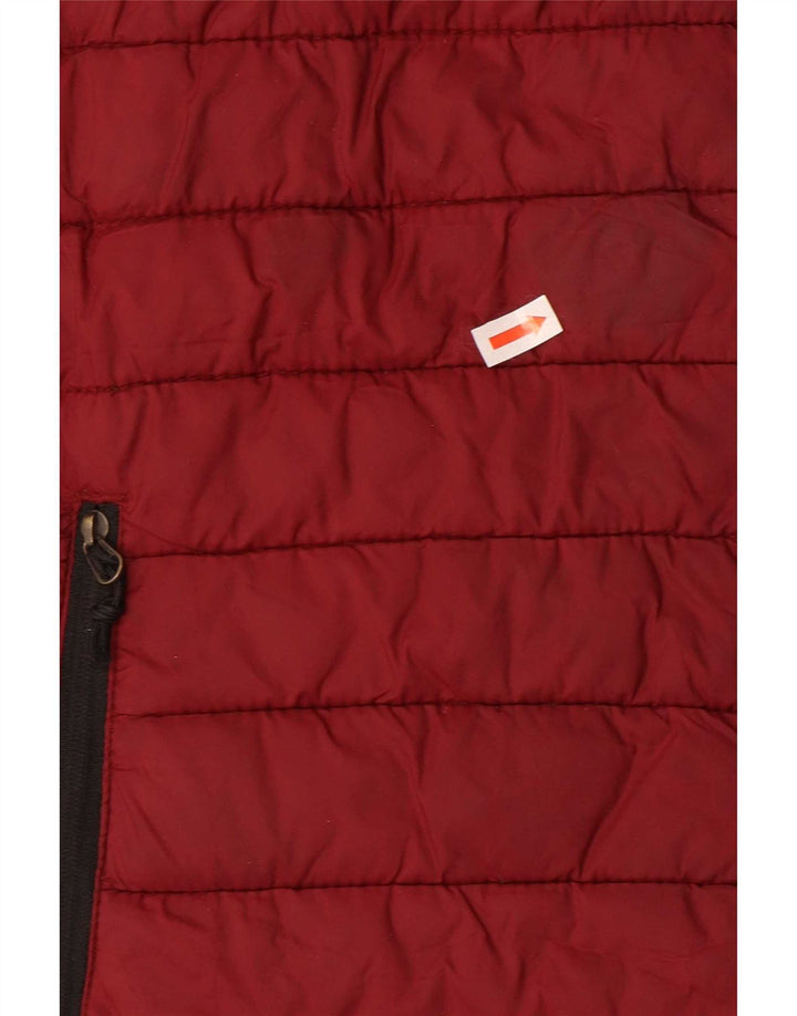 The North Face Mens Polstret Gilet UK 38 Medium Maroon Polyester