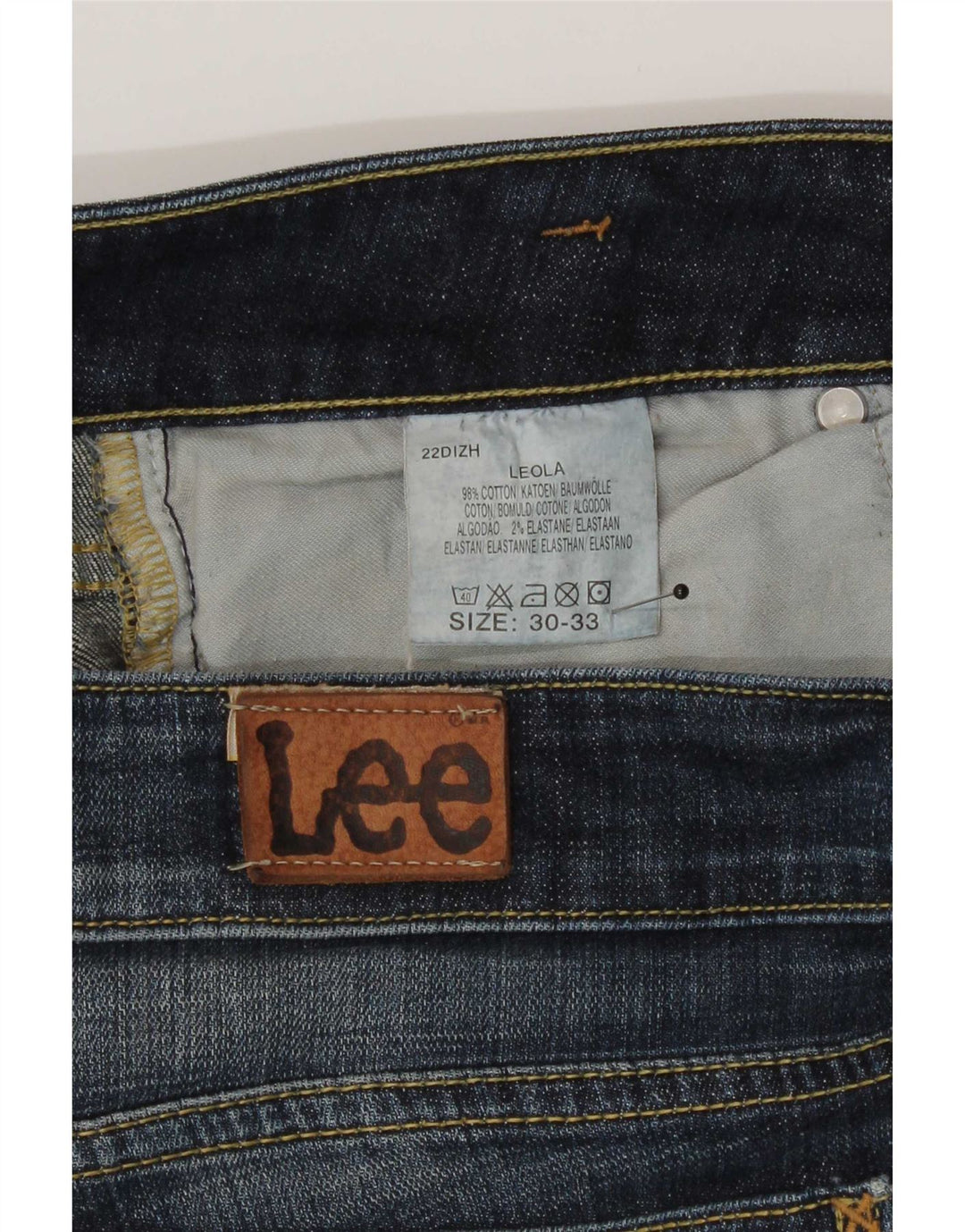 Lee Dame Leola Bermuda Denim Shorts W30 Medium Blue Bomuld