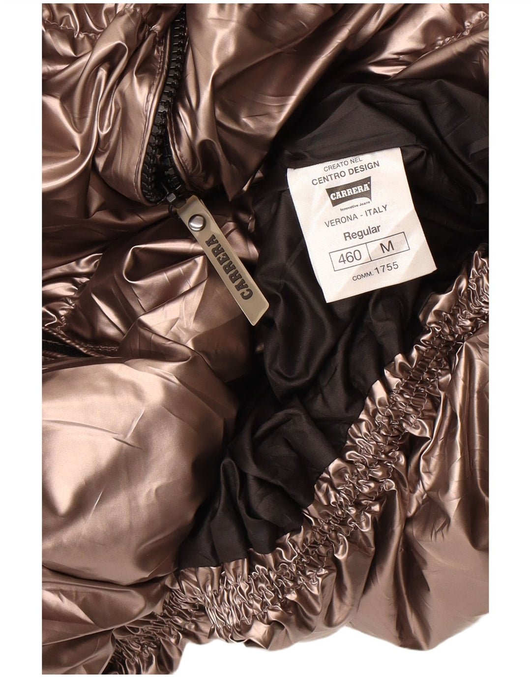 Carrera Womens Crop hættepolstret jakke UK 14 Medium Gold Polyester