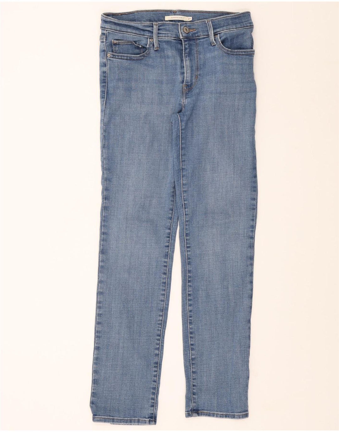 LEVI'S Womens Slimming Fit Slim Jeans W27 L29 Blue Cotton Vintage Levi's and Second-Hand Levi's from Messina Hembry 