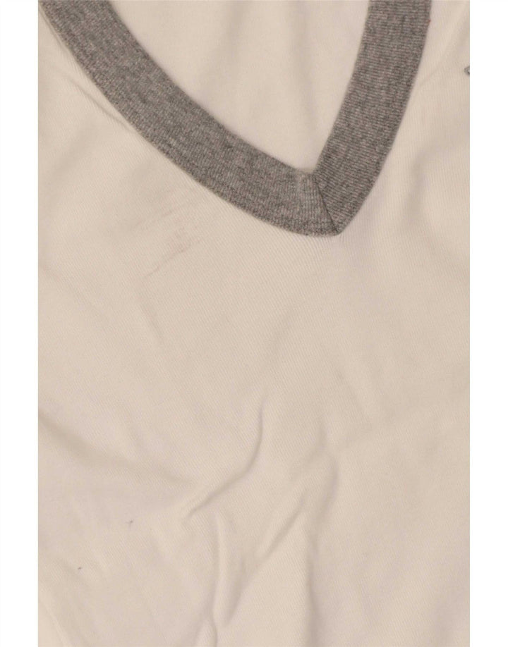 Kappa Dame T-Shirt Top UK 8 Small White Colourblock