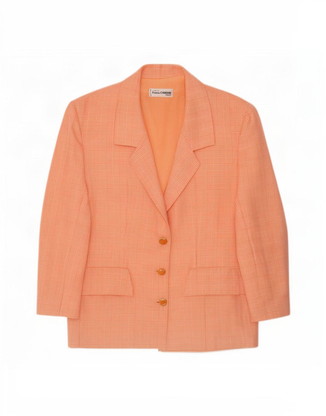 Pierre Cardin Dame 3-knaps blazerjakke UK 14 Large Pink Houndstooth