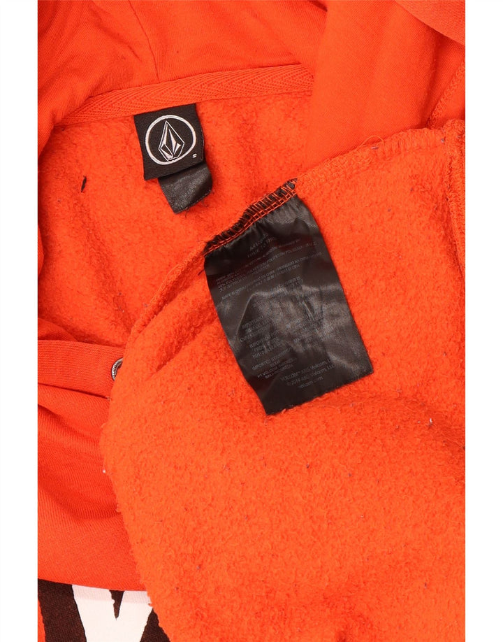 VOLCOM Grafisk hættetrøje til mænd, lille orange bomuld