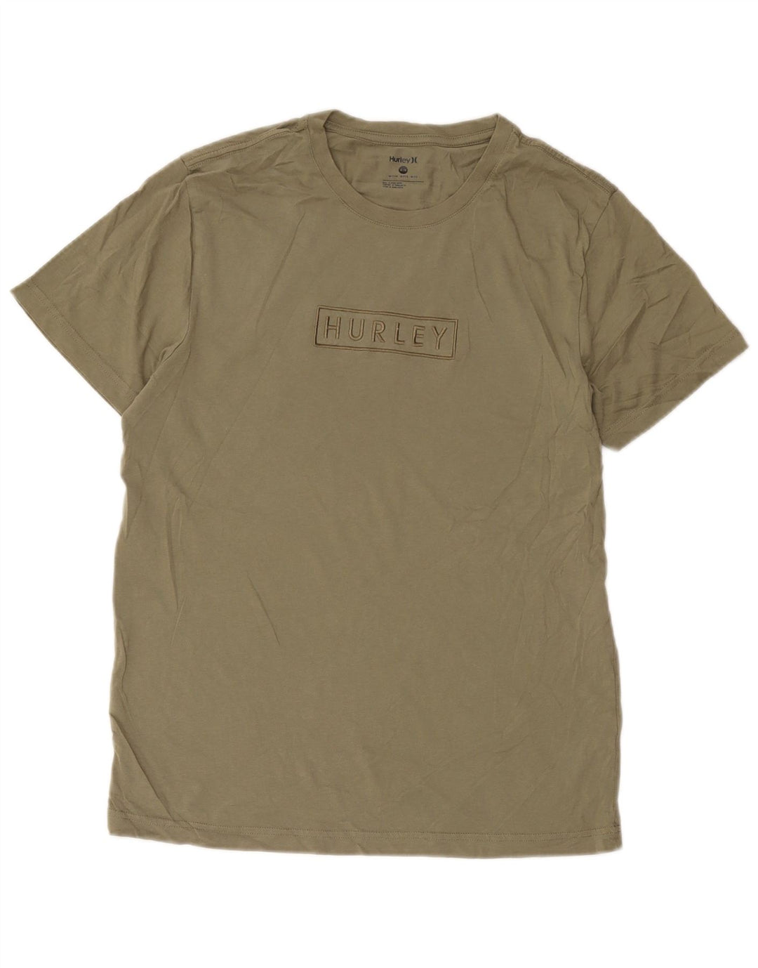 Hurley Herre grafisk T-shirt Top Medium Khaki Bomuld