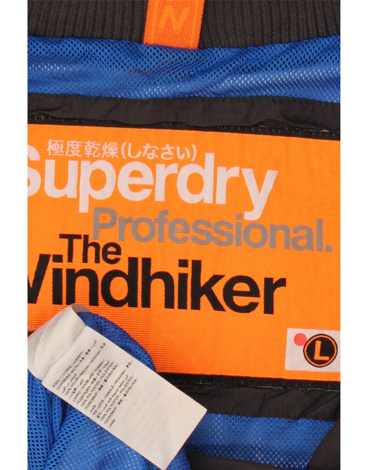 Superdry Herre The Windhiker Graphic Bomber Jacket UK 40 Large Grå Nylon