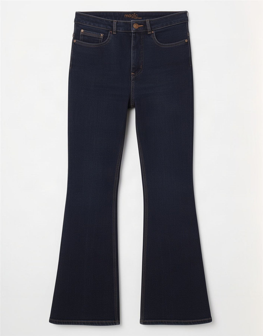 Marks & Spencer Dame Flared Jeans UK 12 Medium W30 L27 Navy Blue