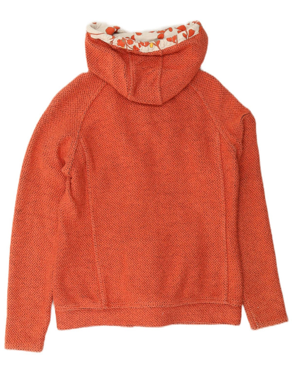 Weird Fish Dame Hættetrøje Sweater UK 8 Small Orange Bomuld