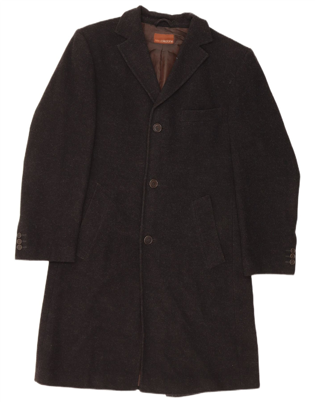 Marks & Spencer Herre Overfrakke UK 36 Small Grey Wool