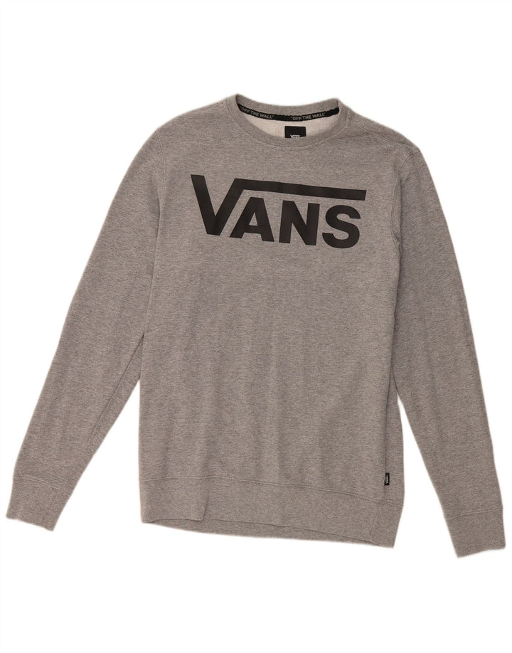 VANS Grafisk sweatshirt til mænd, lille grå bomuld
