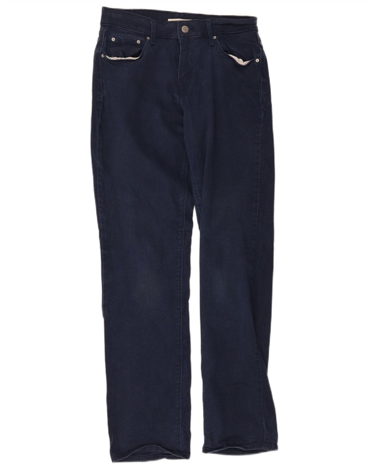 Levi's Dame 505 Straight Jeans W27 L30 Marineblå Bomuld